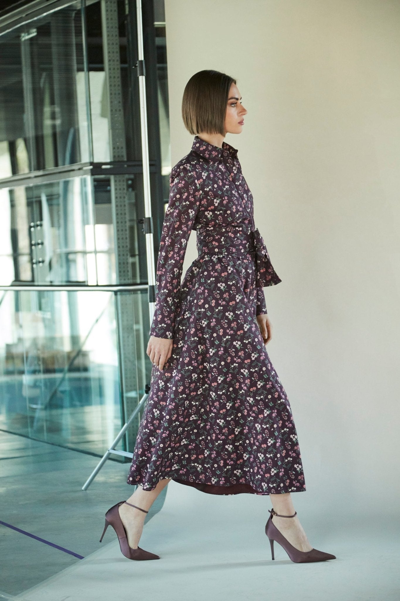 VESTIDO CORNELIA LIBERTY LONDON GRANATE - THE EXTREME COLLECTION
