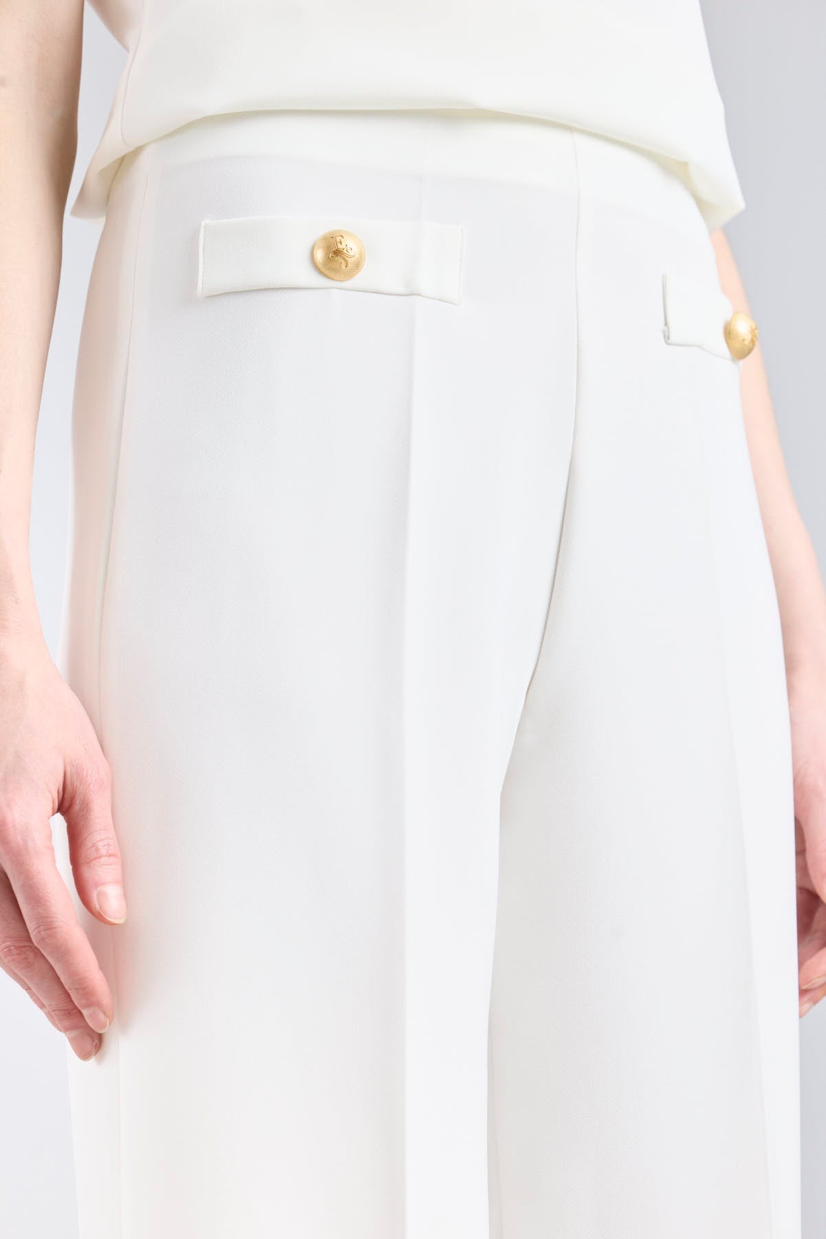 White High - Waisted Palazzo Trousers - Limited Edition - THE EXTREME COLLECTION