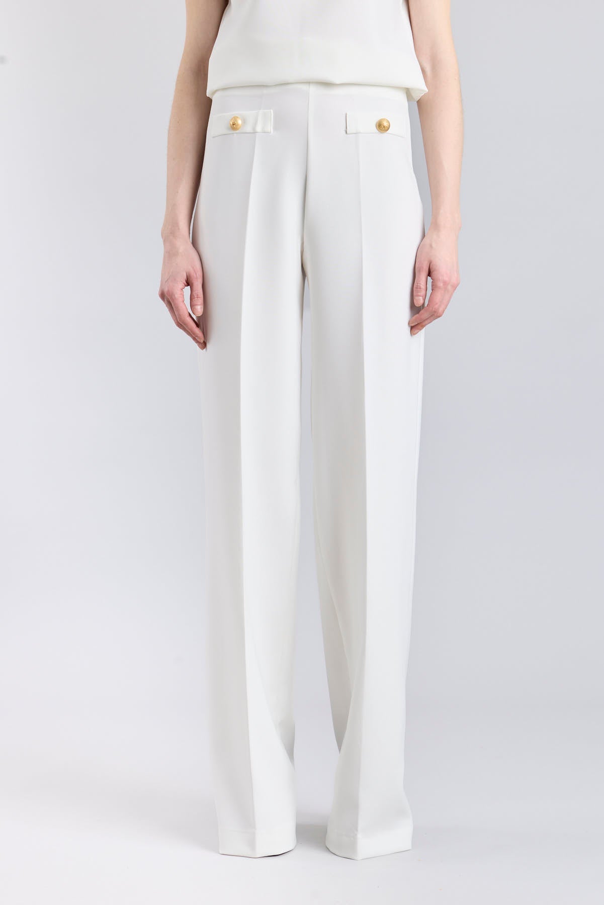 White High - Waisted Palazzo Trousers - Limited Edition - THE EXTREME COLLECTION