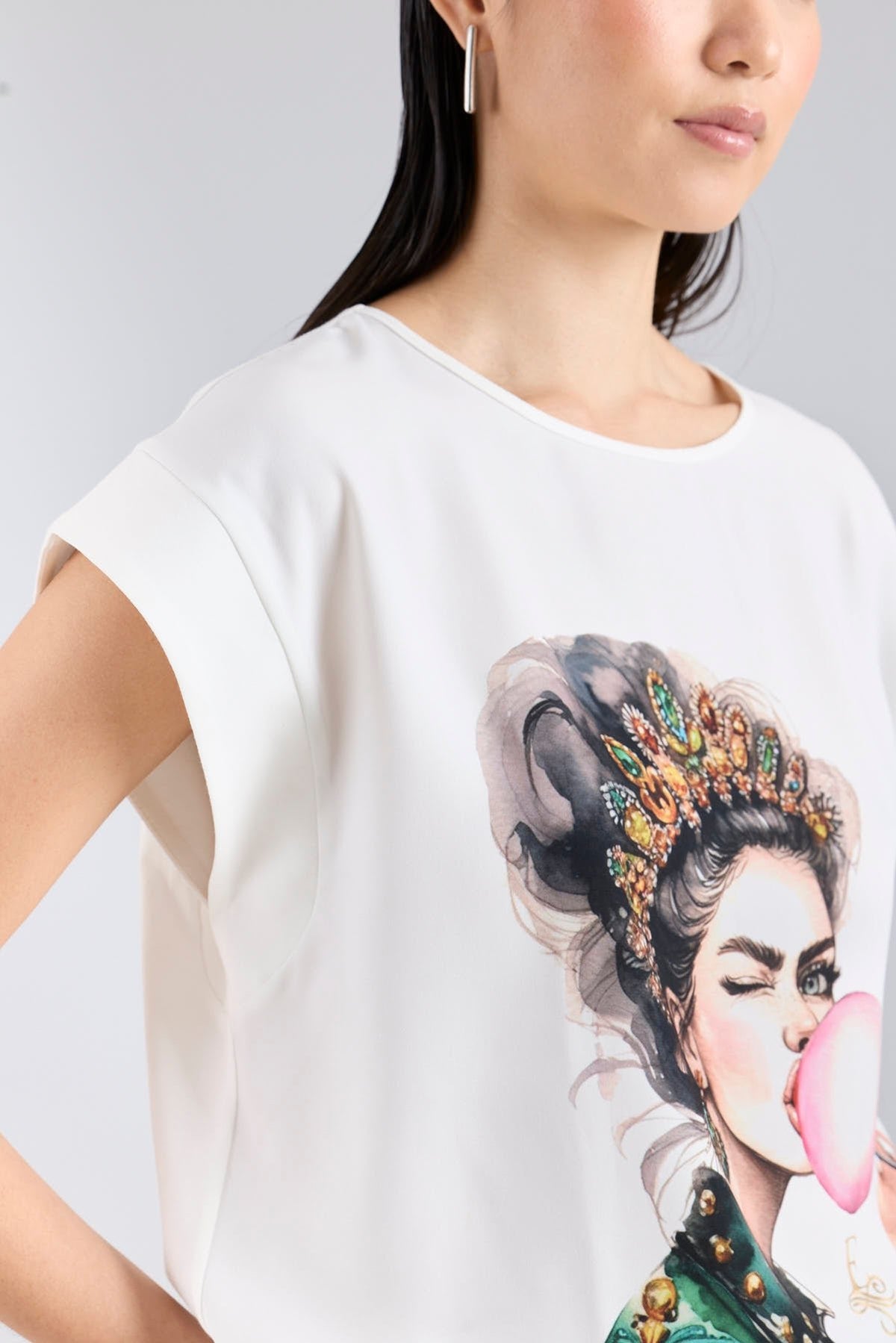 White Printed T-Shirt Pink Balloon - Limited Edition - THE EXTREME COLLECTION