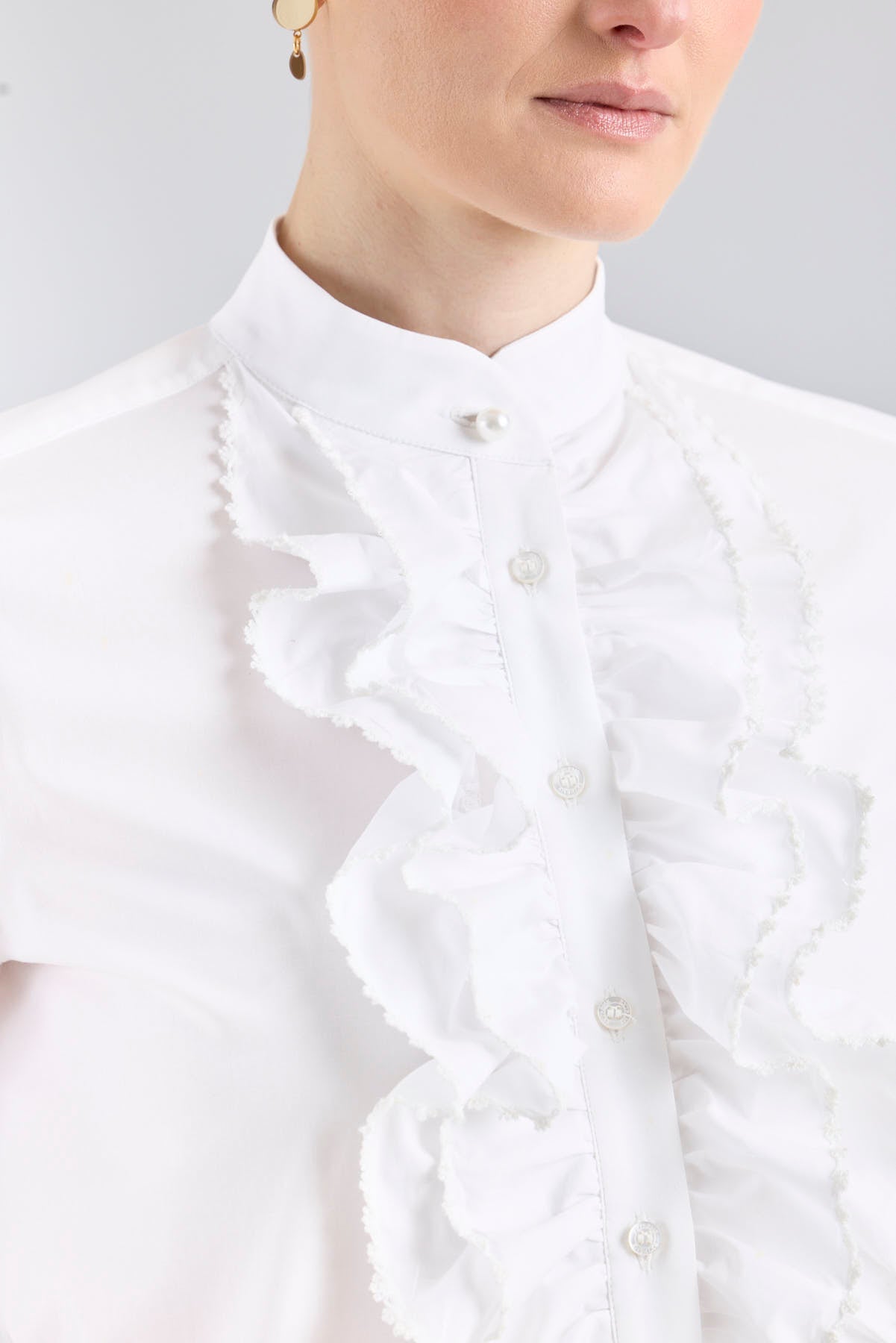 White Ruffled Blouse Dominique - Limited Edition - THE EXTREME COLLECTION