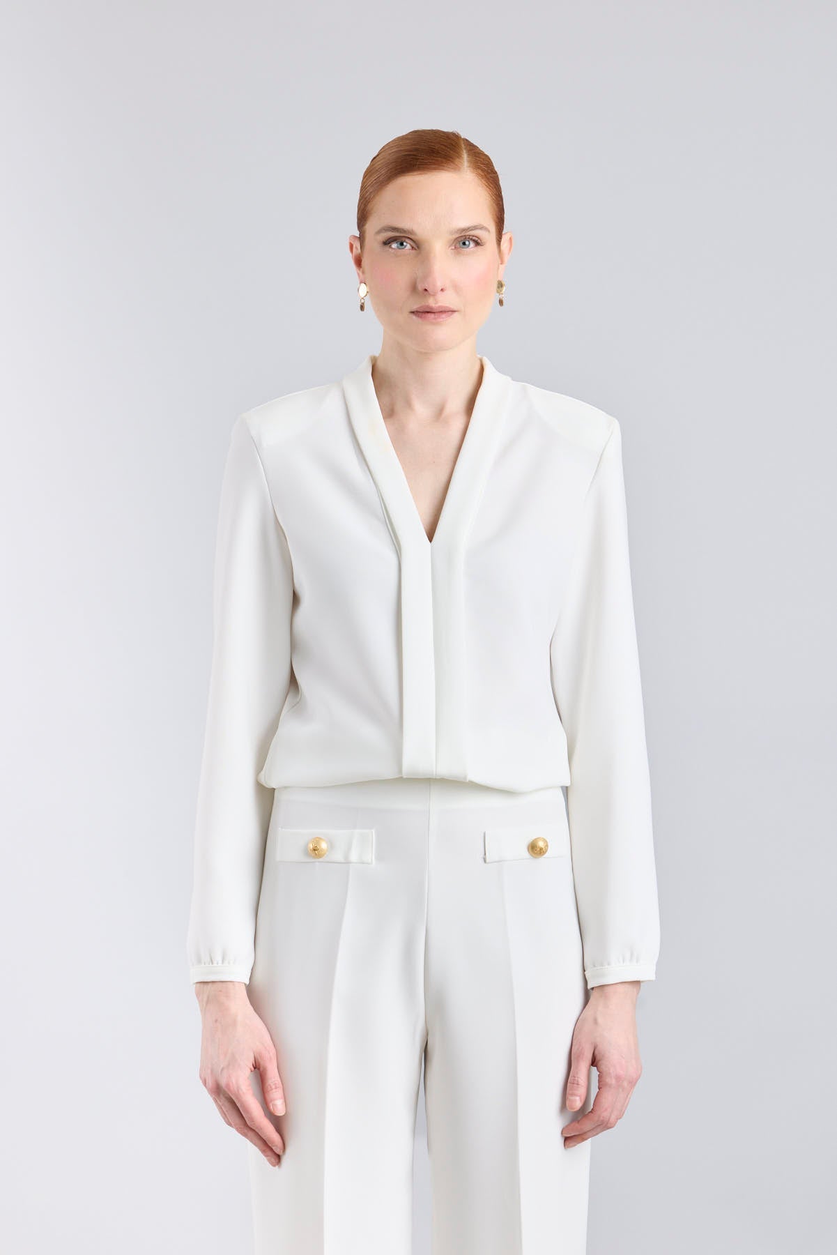White Tuxedo Collar Blouse - Limited Edition - THE EXTREME COLLECTION