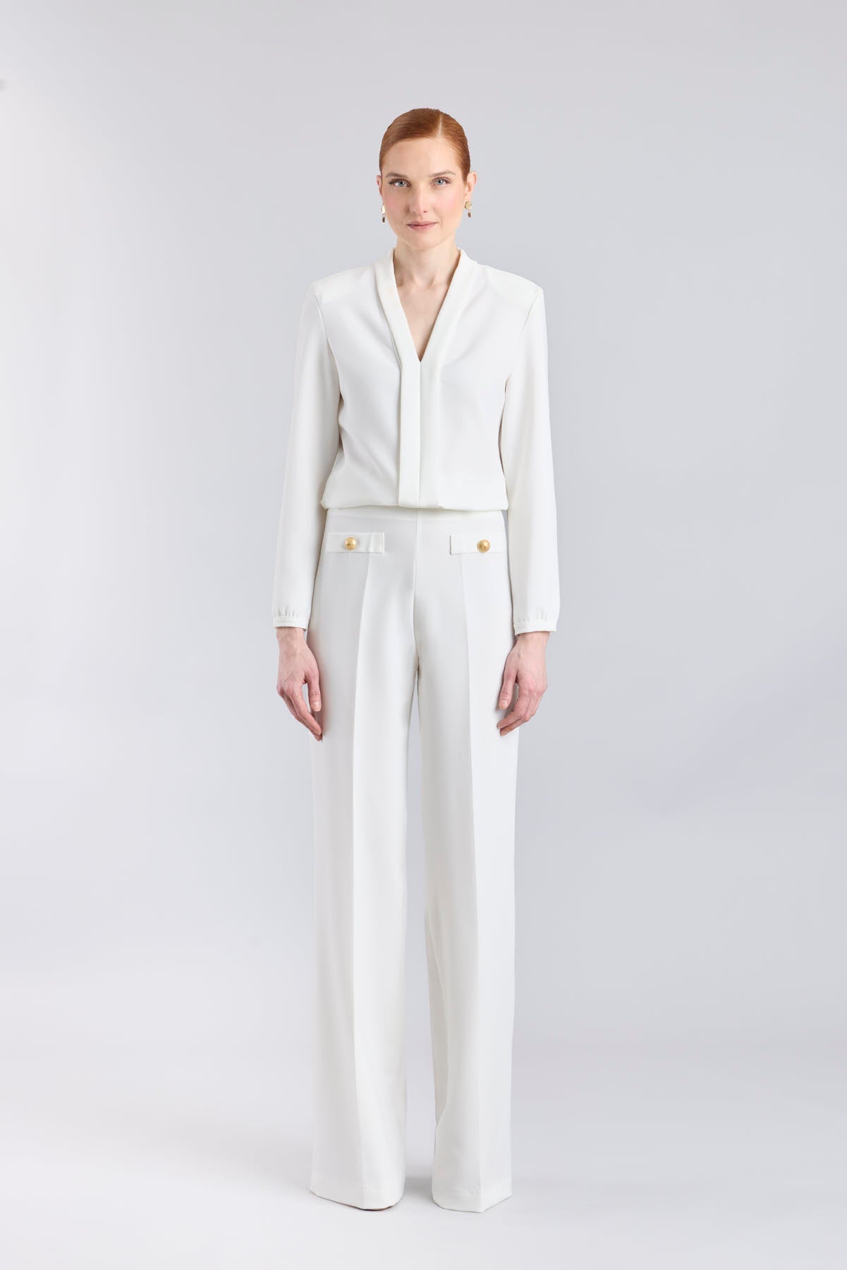White Tuxedo Collar Blouse - Limited Edition - THE EXTREME COLLECTION